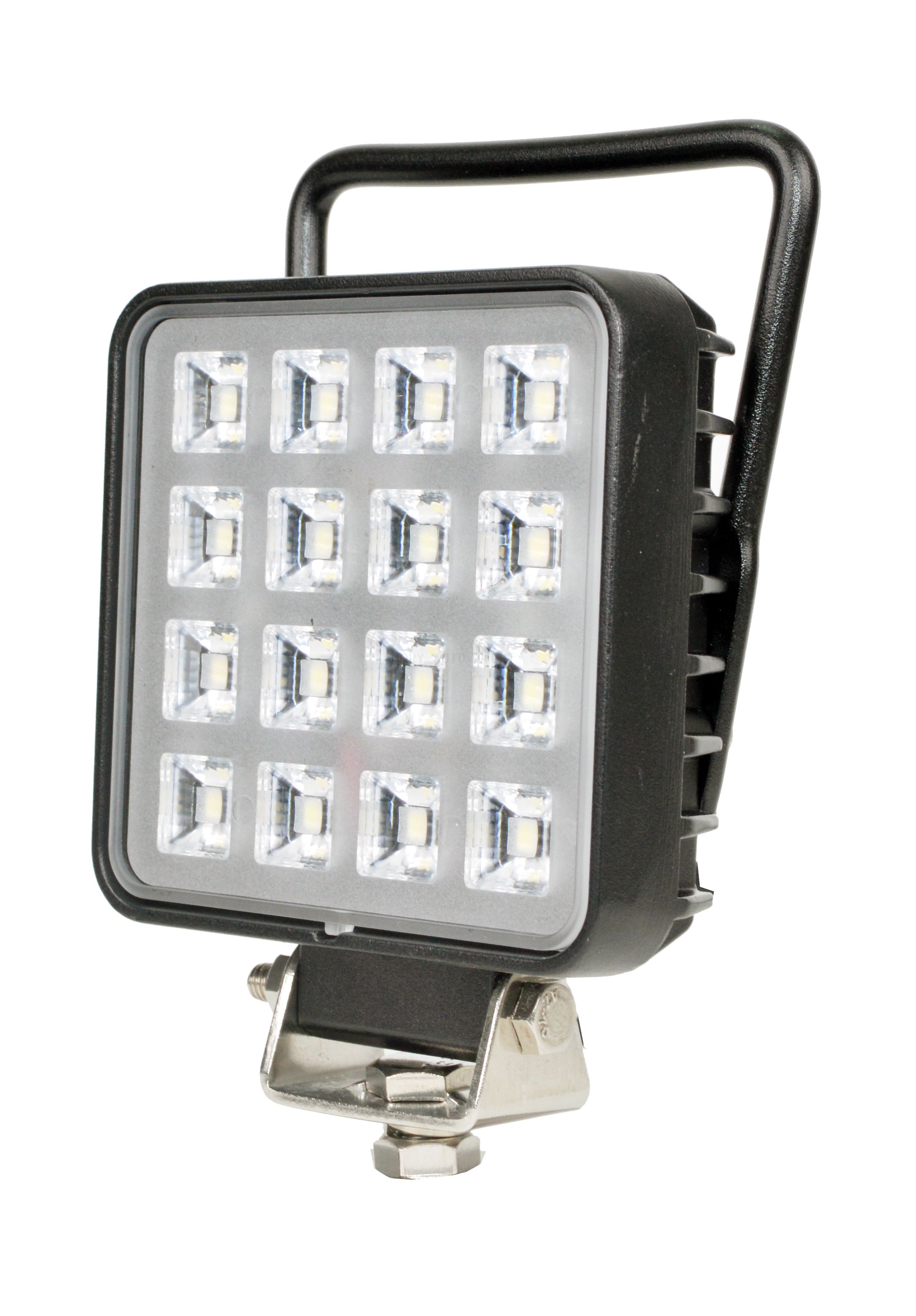 Foco de trabajo LED cuadrado de 16W con pasamanos