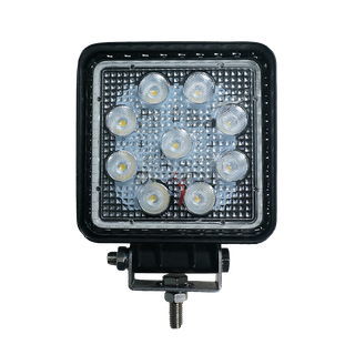 Luz de trabajo LED de 27 W con anillo de iluminación redondo cuadrado